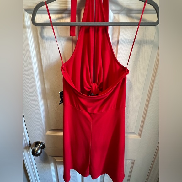 NWT Express Halter Neck Twist Front Mini Dress Women’s Size Medium - Picture 2 of 10